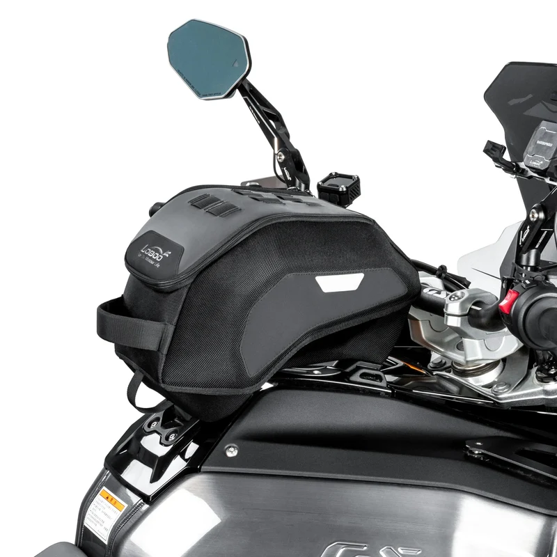 Loboo Motorcycle Tank Bag with Anti-Theft Quick-Release System and Rain Cover, Custom Fit for BMW R1300GS Adventure Original Mounting Points (BTB13BK)