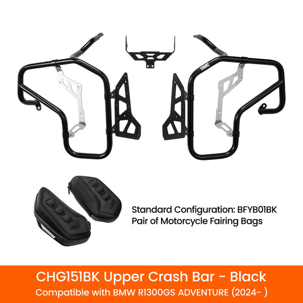 Loboo BMW R1300 GSA (2024-) Crash Bar (CHG151BK) - Upper - Black - Motofever