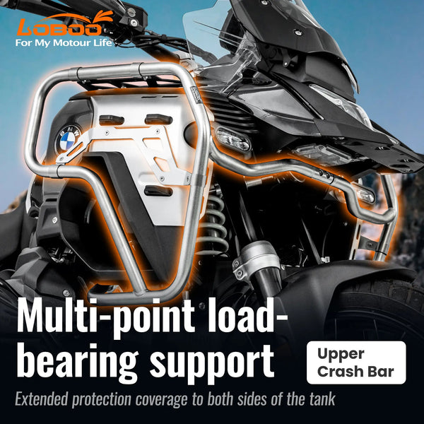 Loboo BMW R1300 GSA (2024-) Crash Bar (CHG151BK) - Upper - Black