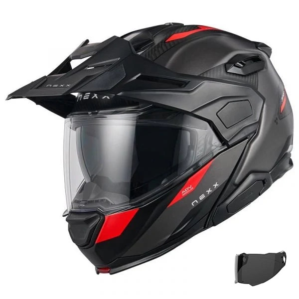 Nexx X.Lifecountry Terra Matt Helmet - Grey Red
