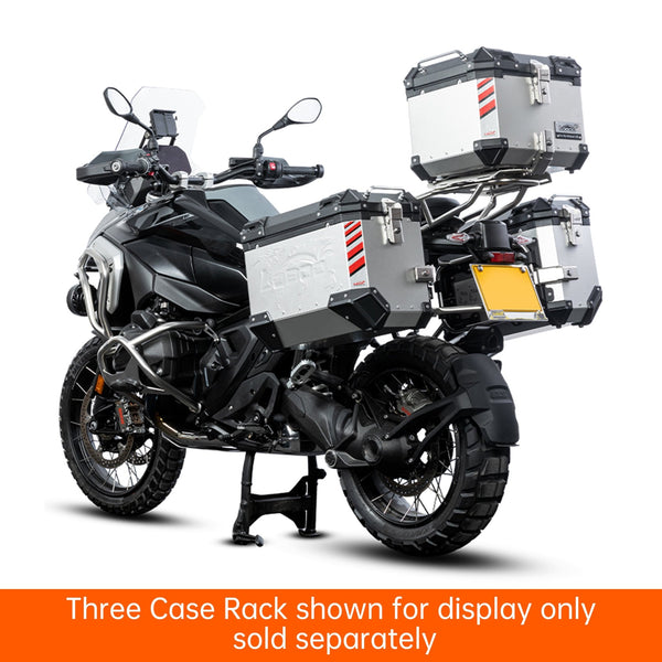 Loboo PIKE TRACKER Series Side Cases Pair - 45L Left + 38L Right - Silver