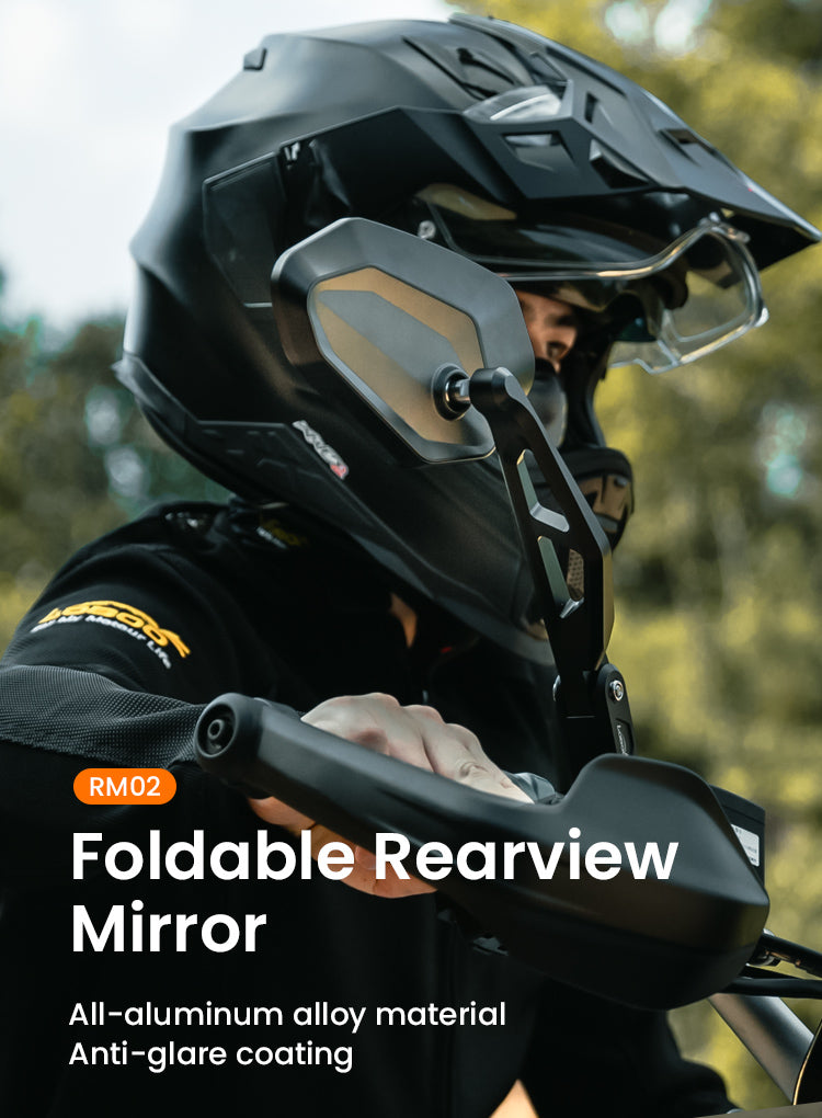 Loboo RM02 Motorcycle Foldable Rearview Mirror – Pair