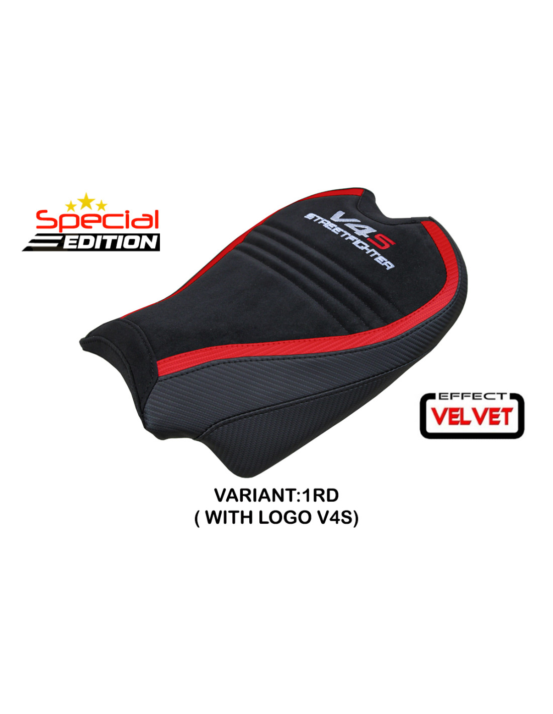 TPZ Italia - Seat Covers - Ducati Streetfighter V4 (2020-2024)- Rider - Areion Velvet Special Edition