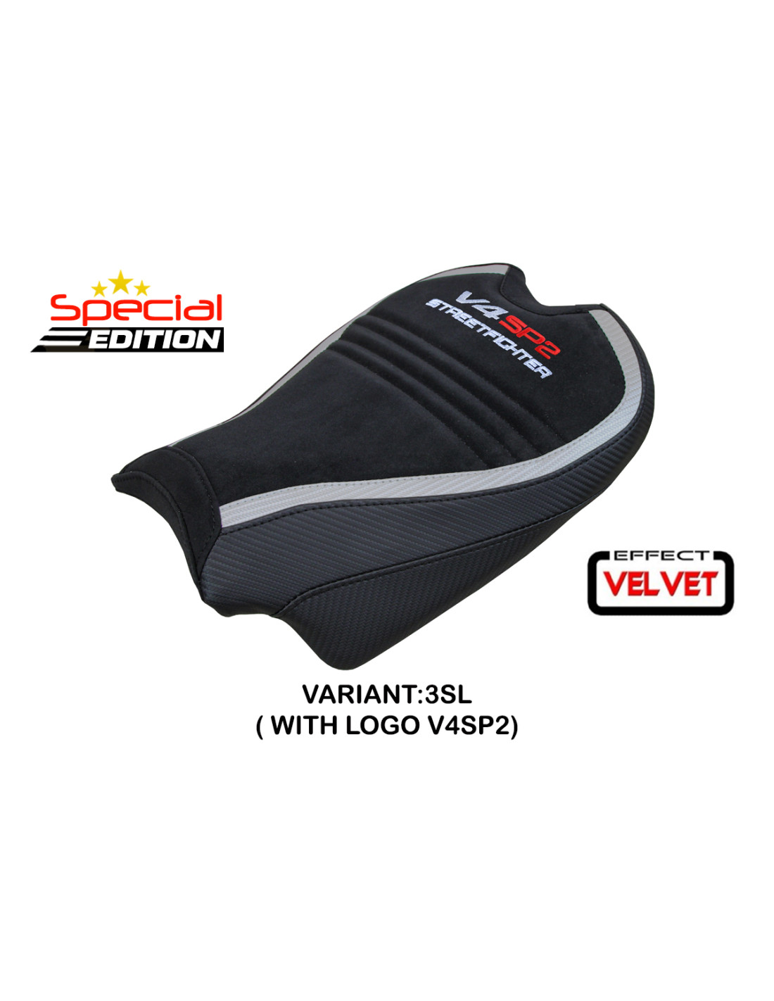 TPZ Italia - Seat Covers - Ducati Streetfighter V4 (2020-2024)- Rider - Areion Velvet Special Edition