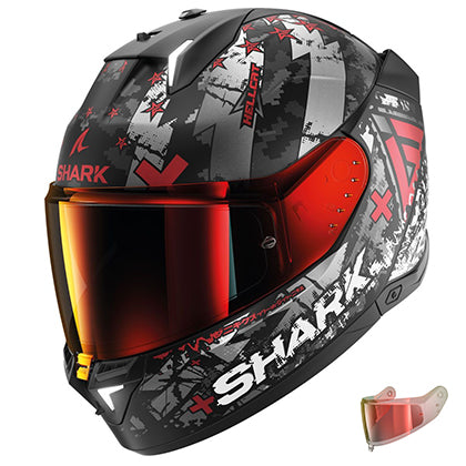 Shark Skwal i3 Hellcat Matt Helmet (KUR) - Black White Gray