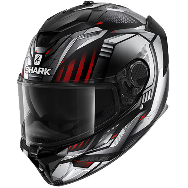 Shark Spartan GT Replikan Helmet - Black Chrome Silver
