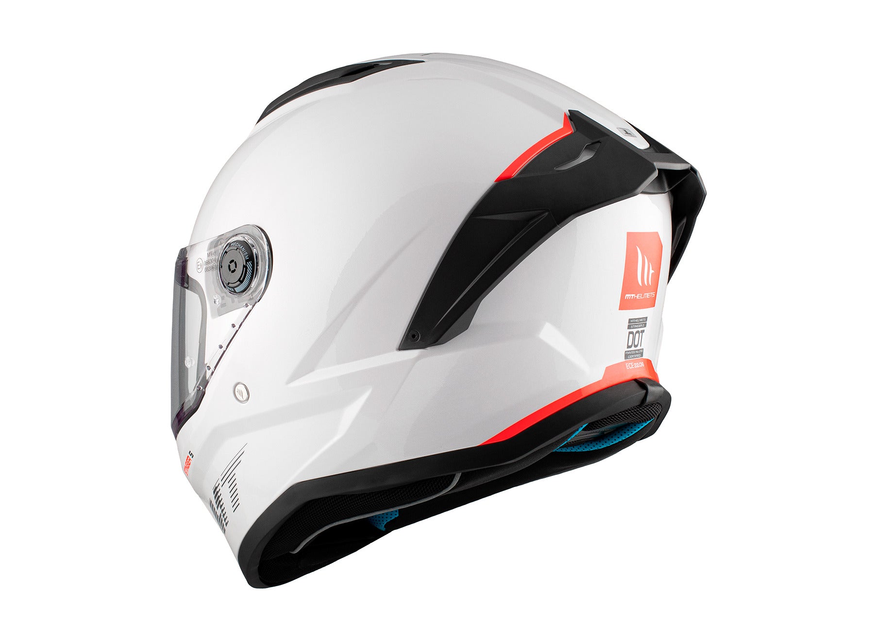 MT Stinger 2 Solid A0 Gloss Helmet - Pearl White