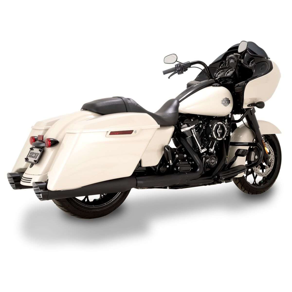Vance & Hines Black Exhausts - Razorback 450 Slip-Ons For Harley ...