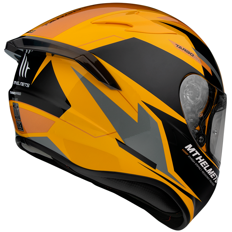 MT Targo Pro Sound Gloss Helmet - Yellow Black