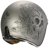MT Le Mans 2 SV Skull & Roses A2 Matte Helmet - Grey