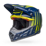 Bell Moto-9S Flex Sprint Helmet - Blue Hi Viz Yellow