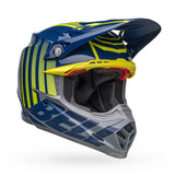 Bell Moto-9S Flex Sprint Helmet - Blue Hi Viz Yellow