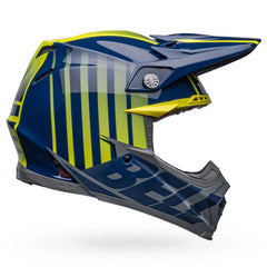 Bell Moto-9S Flex Sprint Helmet - Blue Hi Viz Yellow