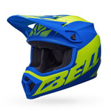 Bell MX-9 MIPS Disrupt Classic Matt Helmet - Blue Hi Viz Yellow