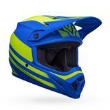 Bell MX-9 MIPS Disrupt Classic Matt Helmet - Blue Hi Viz Yellow