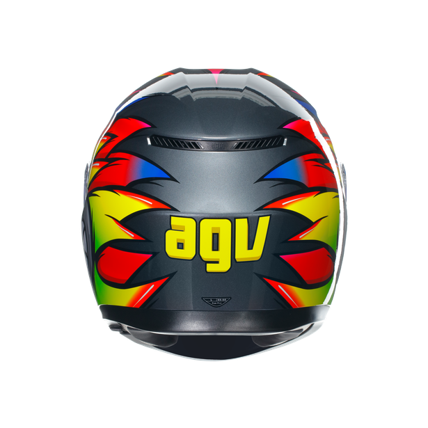 AGV K3 Birdy 2.0 Helmet - Grey Yellow Red