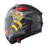 MT Targo Bee B5 Gloss Helmet - Fluo Red